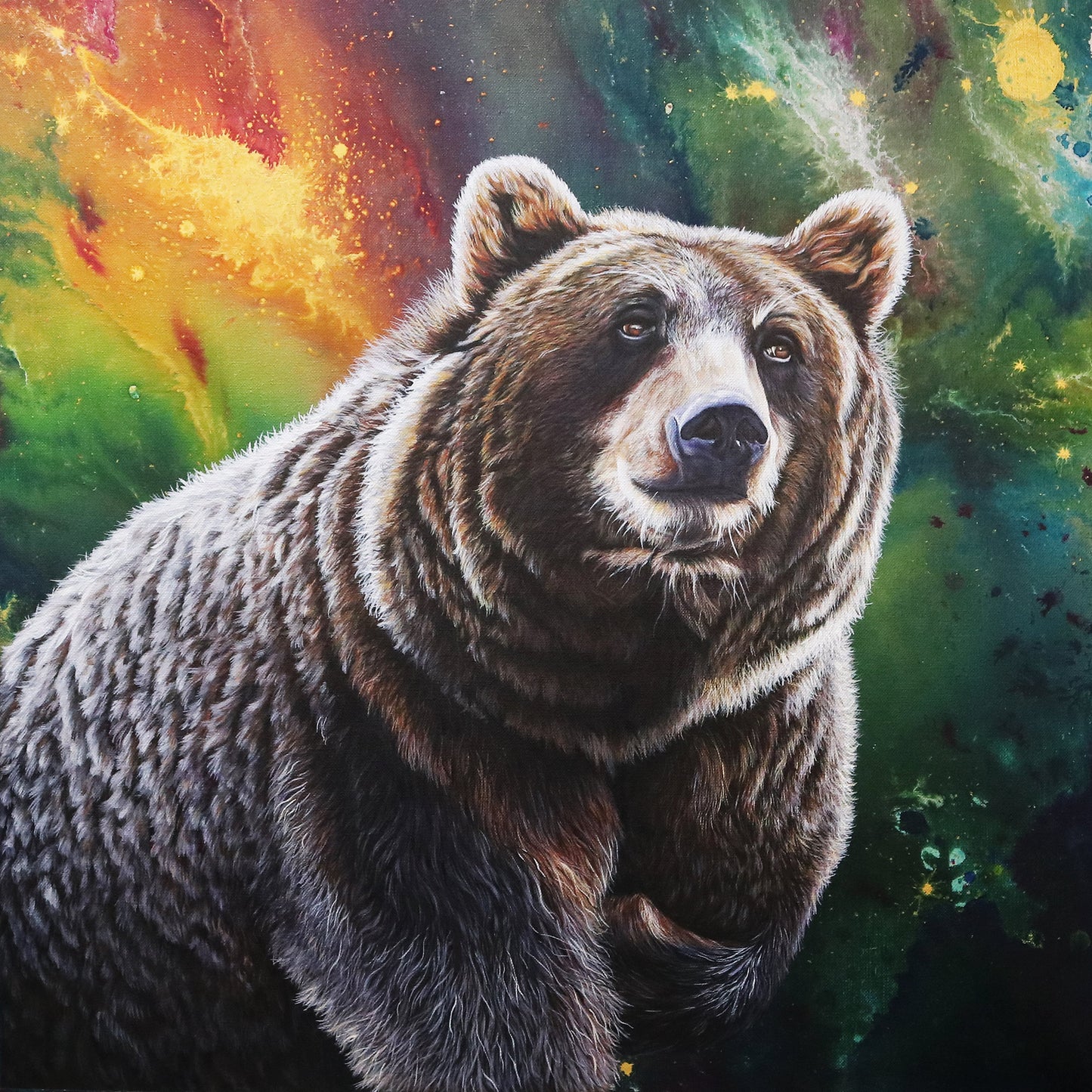 "You are special 2" "Galaxy Bear" Metal print & Canvas print