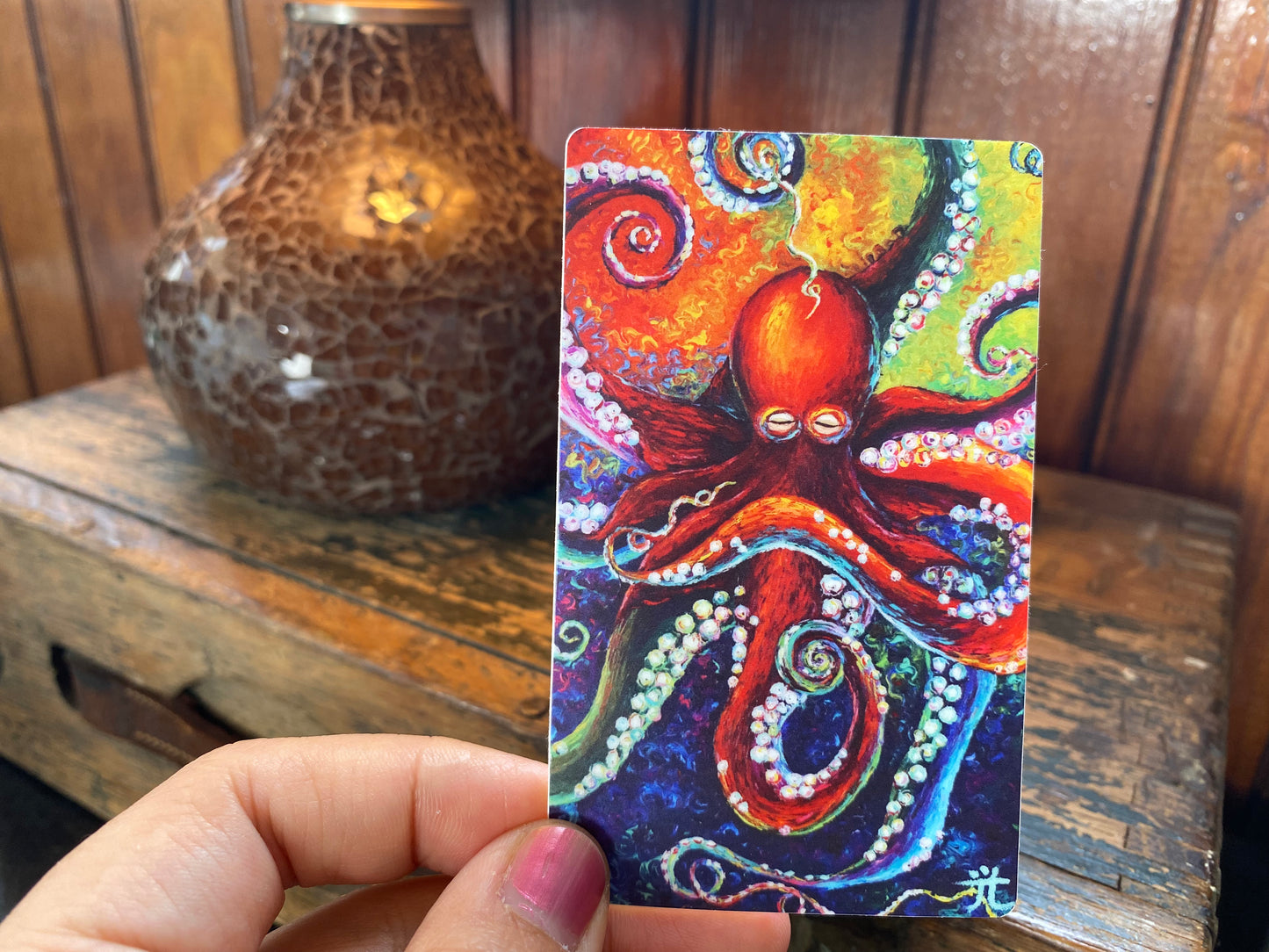 Rainbow Octopus - Weatherproof Matte Vinyl Sticker