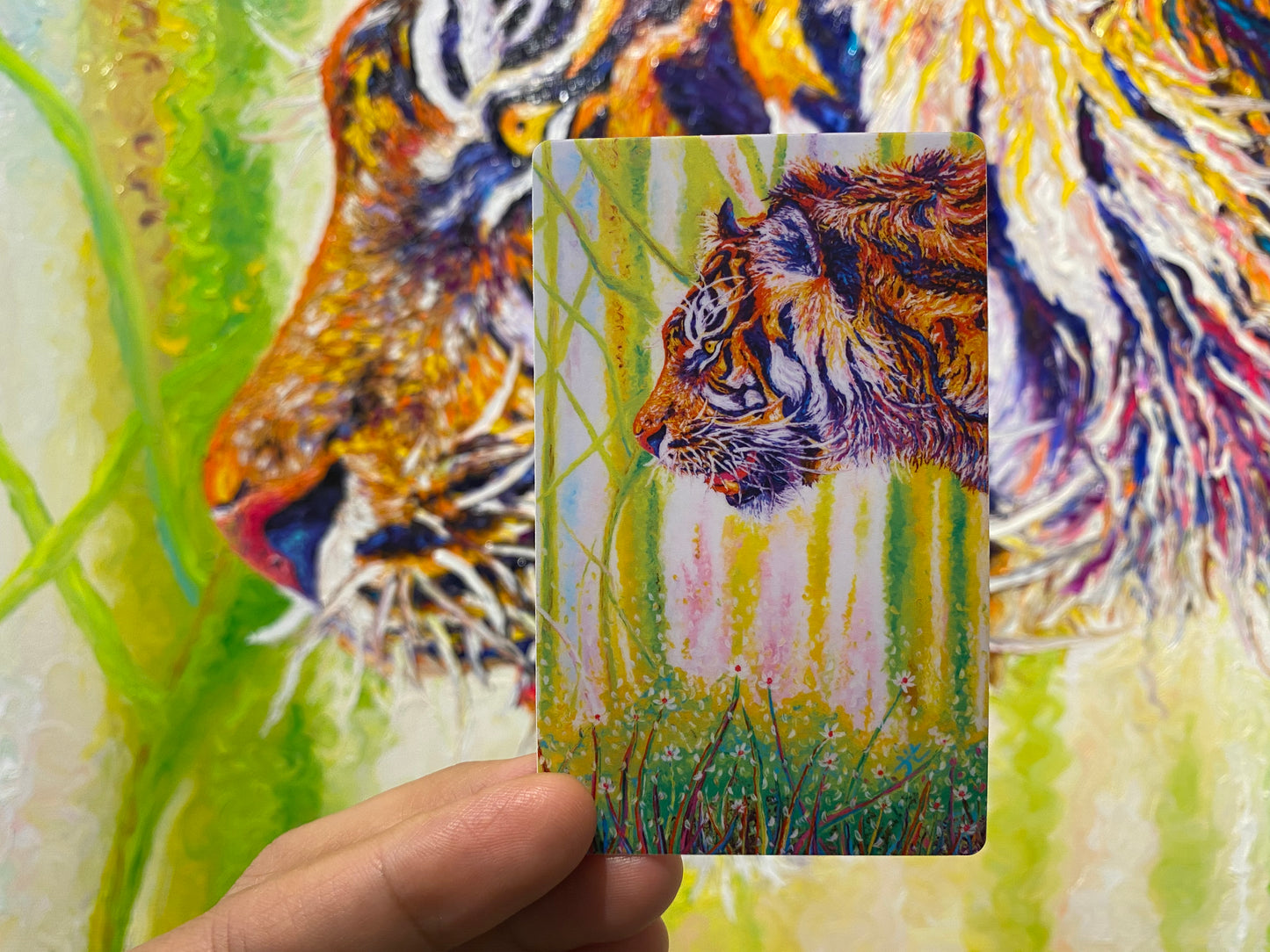 "Tiger in the woods" - Weatherproof Matt vinyl Sticker