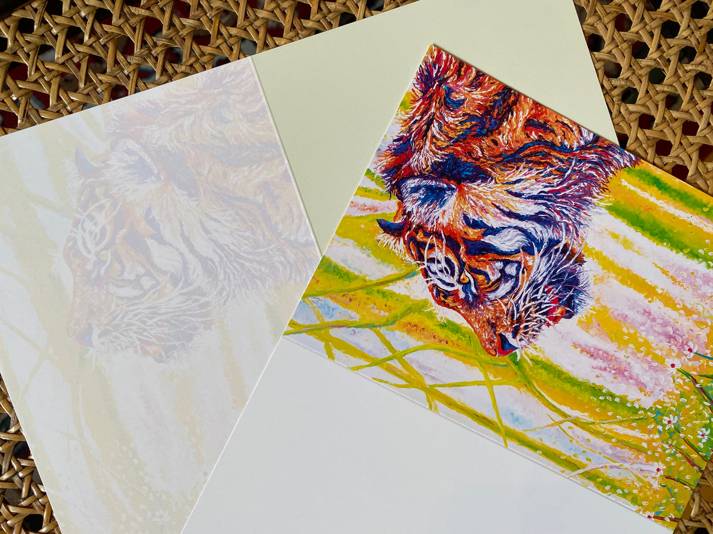 "Tiger in the woods" Greeting Card for all occasion - Fine Art Greeting Card