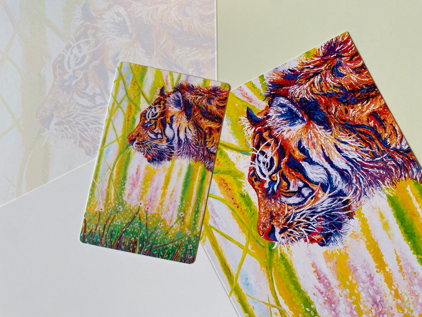 "Tiger in the woods" Greeting Card for all occasion - Fine Art Greeting Card