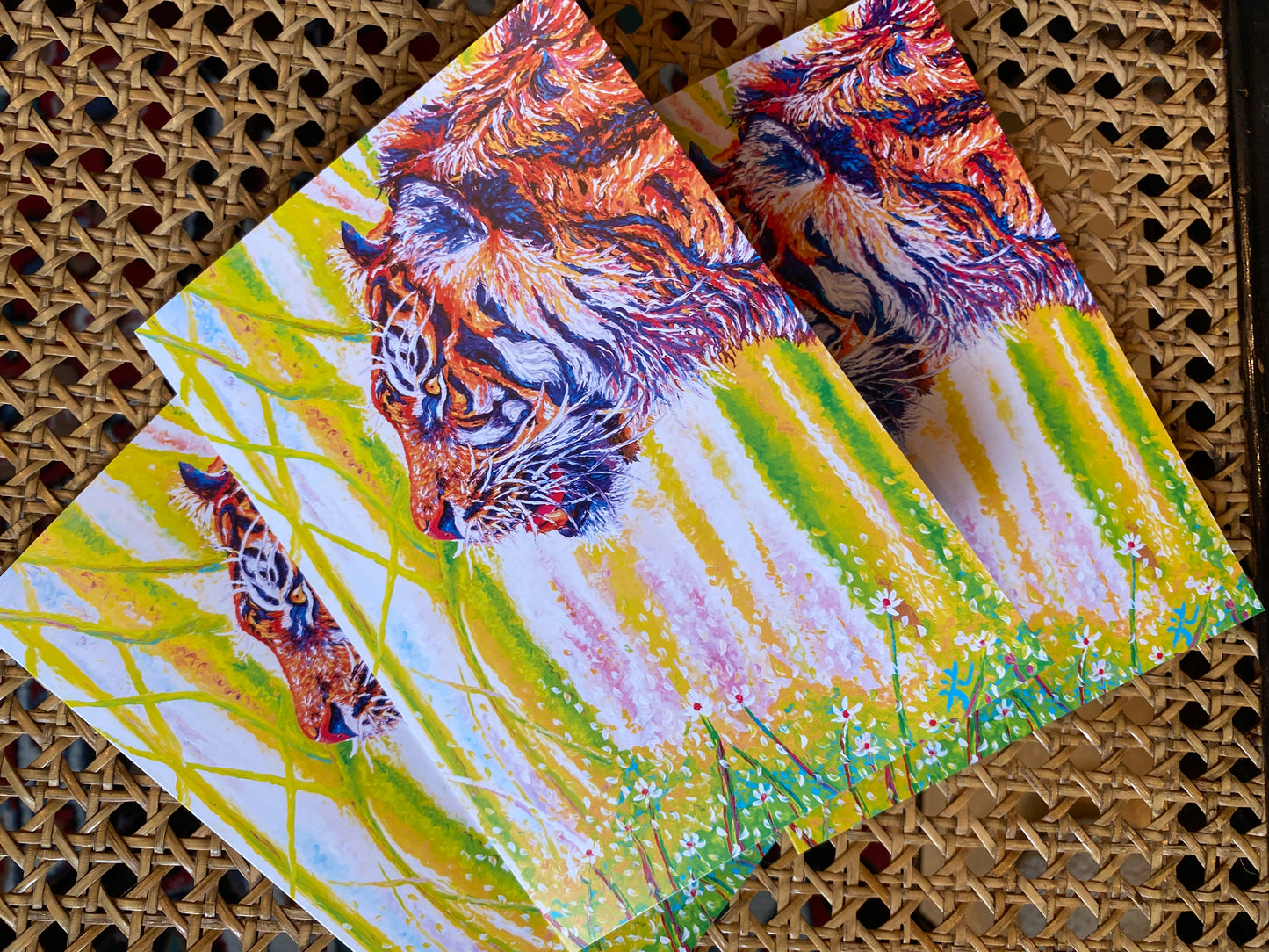 "Tiger in the woods" Greeting Card for all occasion - Fine Art Greeting Card