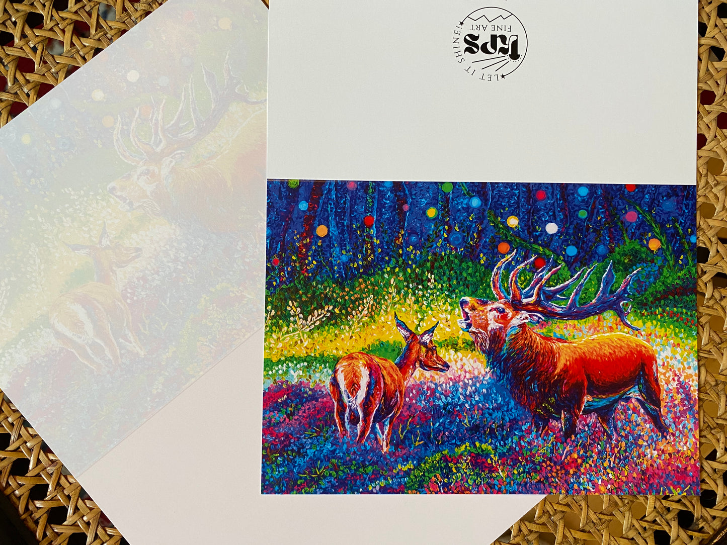 "Oh, dear" Deer painting Greeting Card for all occasion - Fine Art Greeting Card