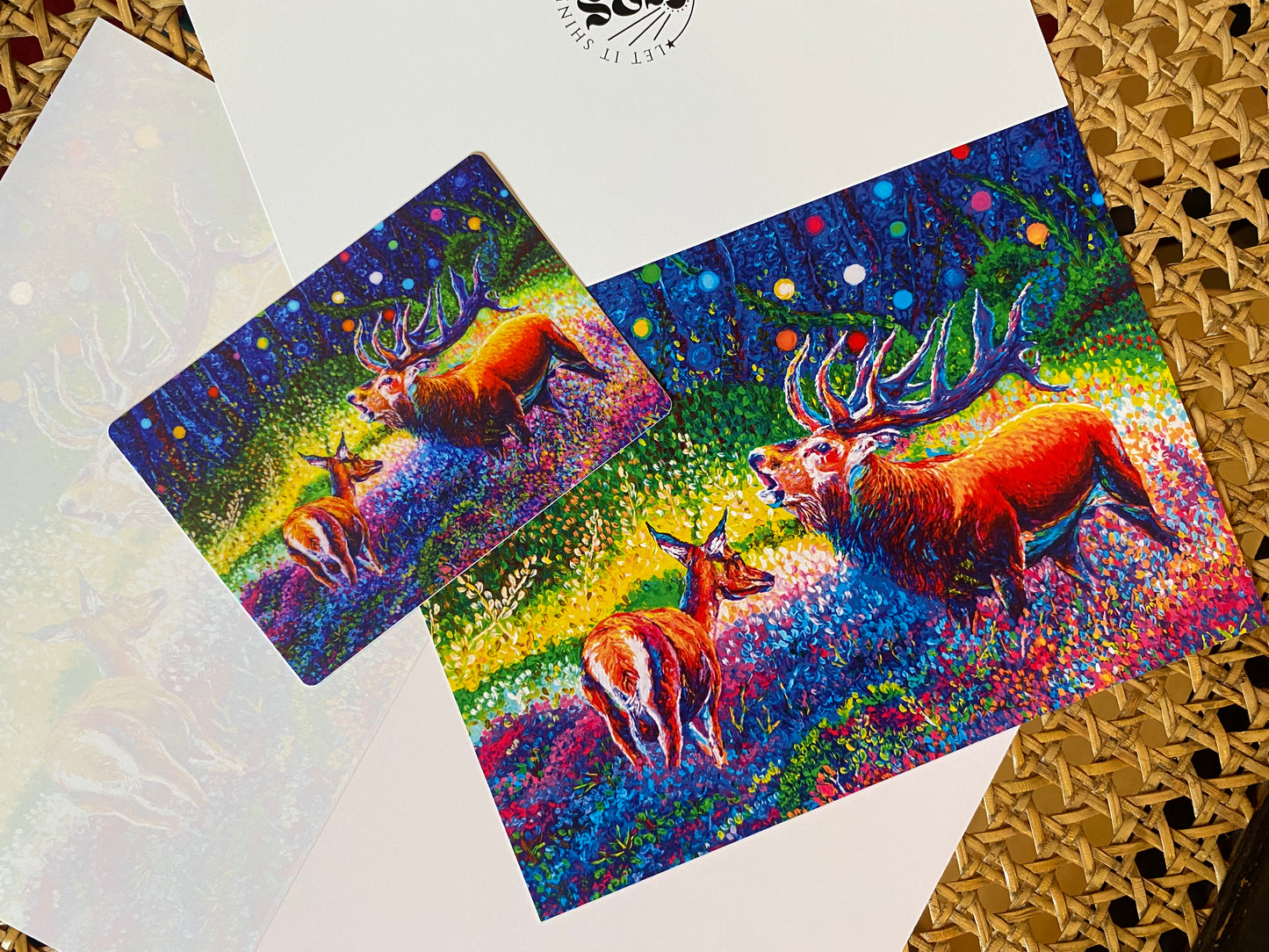"Oh, dear" Deer painting Greeting Card for all occasion - Fine Art Greeting Card