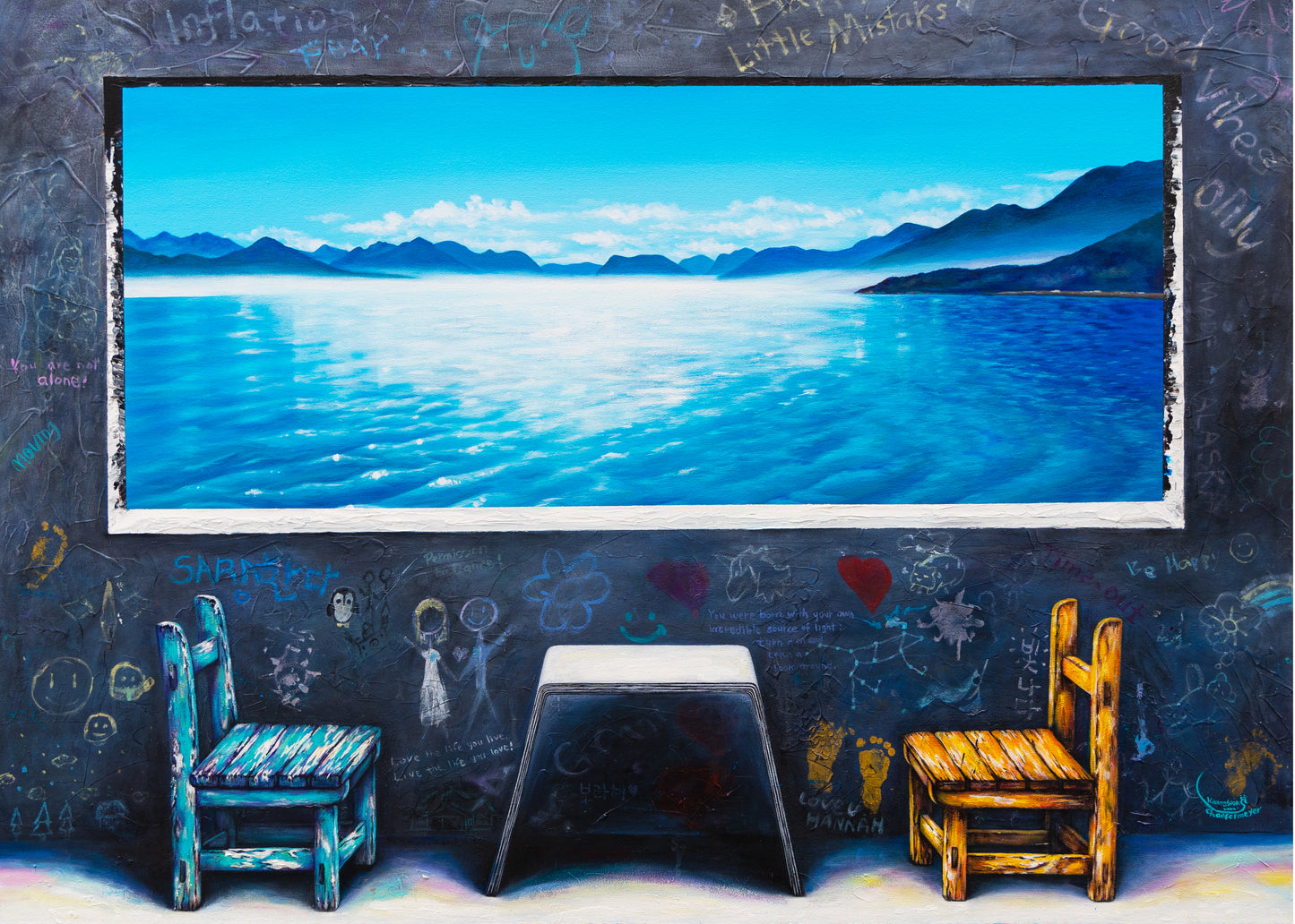 Let it shine! Window Seats 4- Original Mixed Media Painting