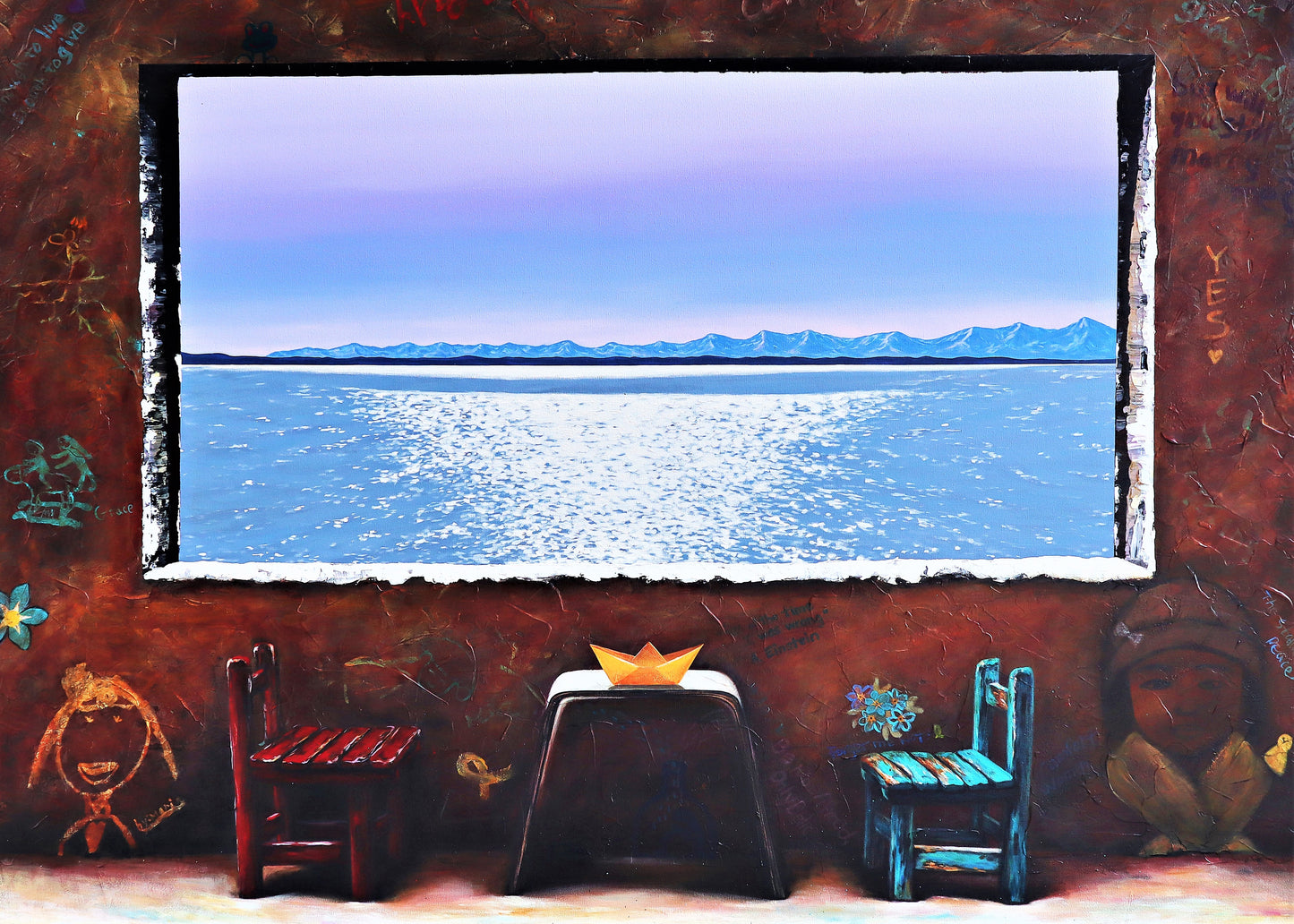Let it shine! Window Seats 2 - Original Mixed Media Painting