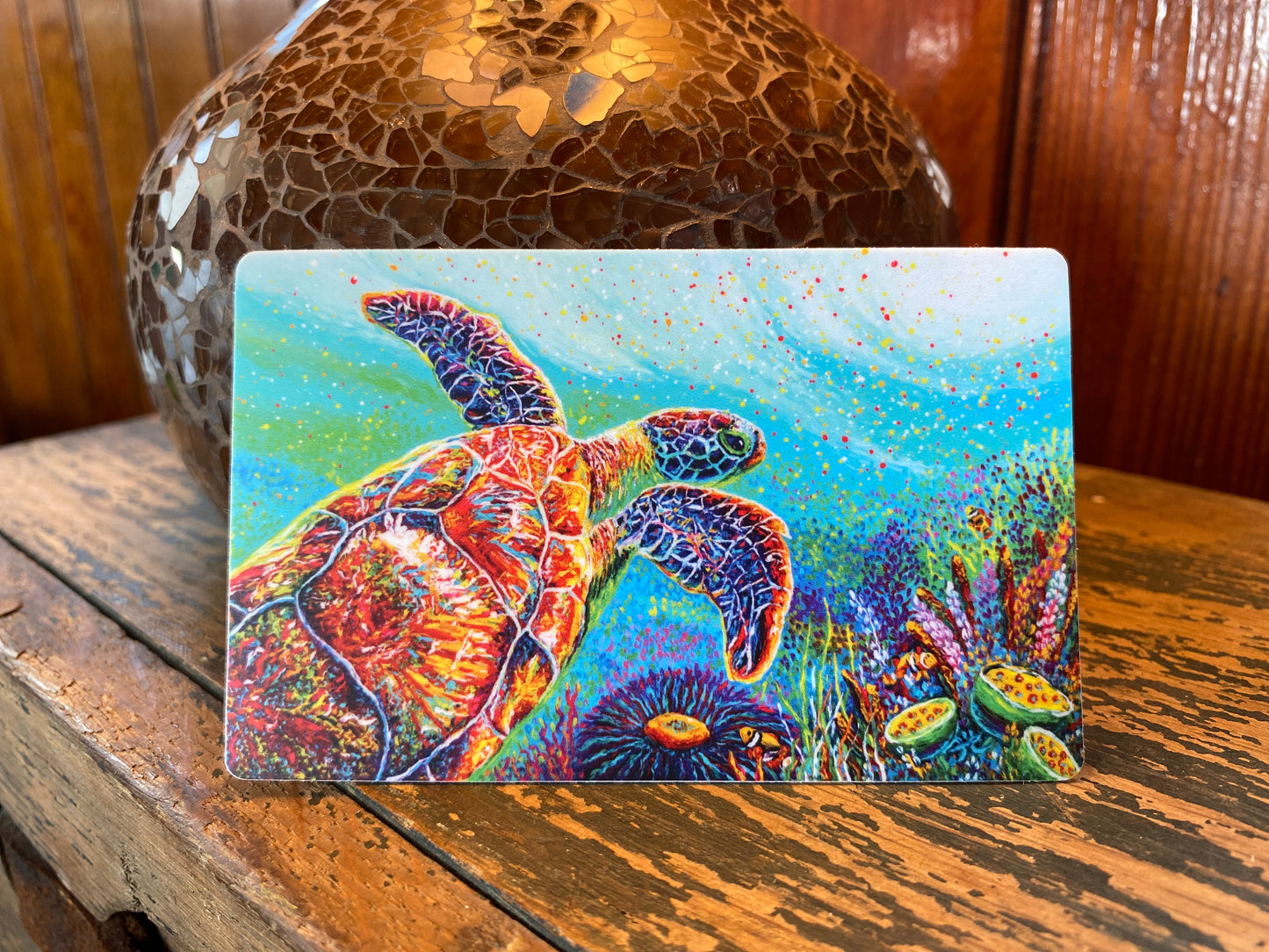 "Be Still" Green Sea Turtle - Weatherproof Matt vinyl Sticker