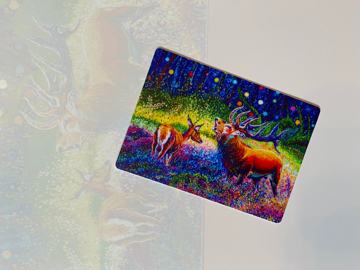 "Oh, dear" Deer painting Greeting Card for all occasion - Fine Art Greeting Card